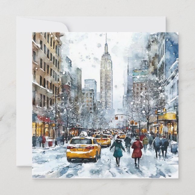 Tarjeta de Navidad en Nueva York (Anverso)