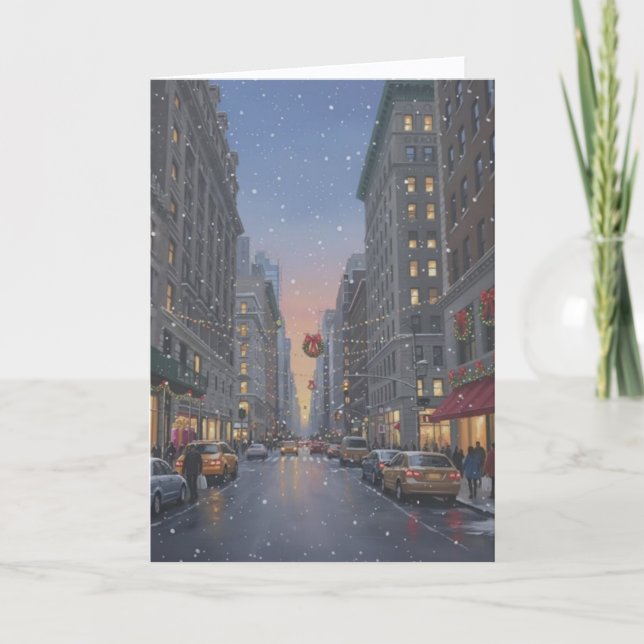 Tarjeta de Navidad en Nueva York (Anverso)