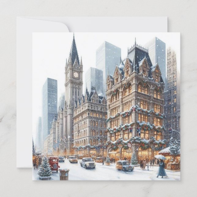 Tarjeta de Navidad en Nueva York (Anverso)