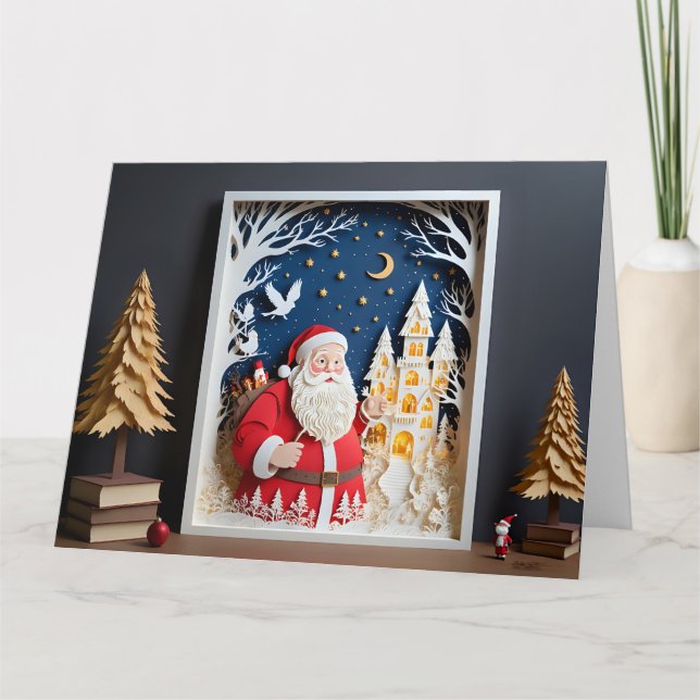 Tarjeta de Navidad en papel maché (Anverso)
