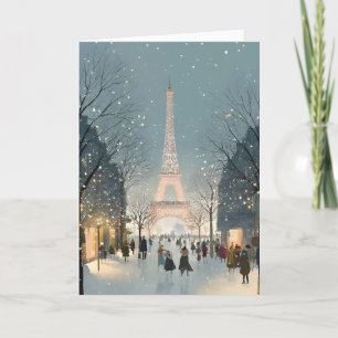 Tarjeta de Navidad en París
