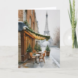Tarjeta de Navidad en París
