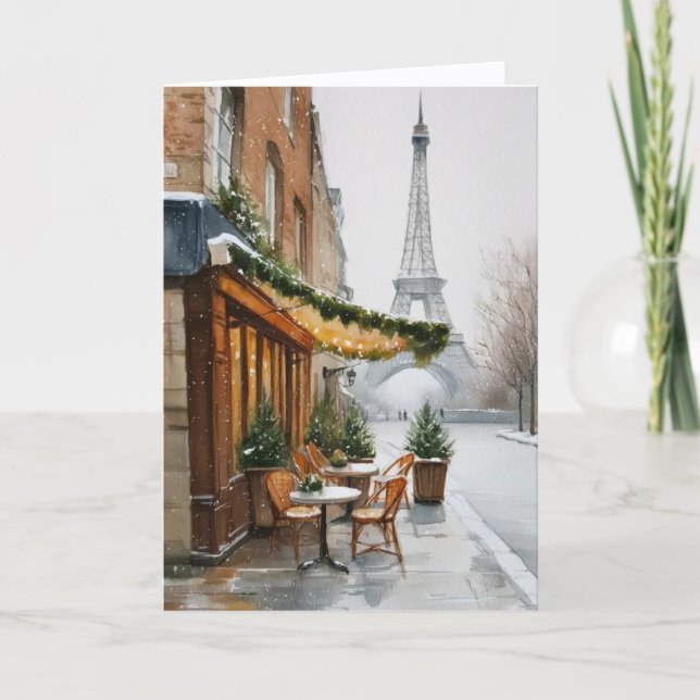 Tarjeta de Navidad en París (Anverso)