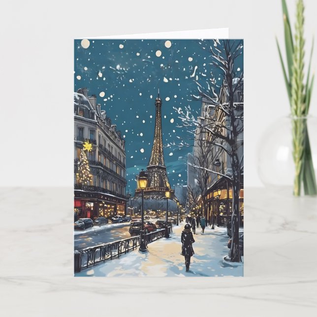 Tarjeta de Navidad en París (Anverso)