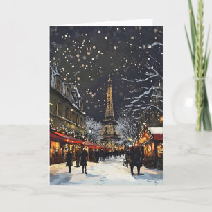 Tarjeta de Navidad en París
