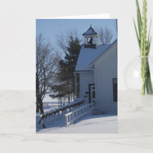 Tarjeta de Navidad "Escuela en Invierno"