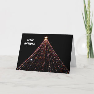 Tarjeta de Navidad española -- Árbol de luces
