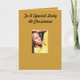 Tarjeta de Navidad especial de la señora