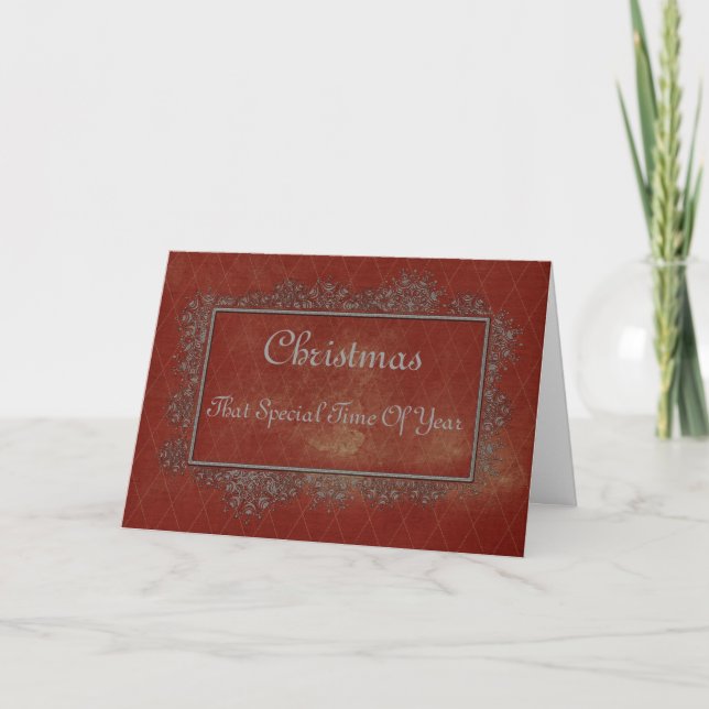 Tarjeta de Navidad especial del tiempo. (Anverso)