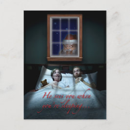 Tarjeta de Navidad espeluznante de Santa