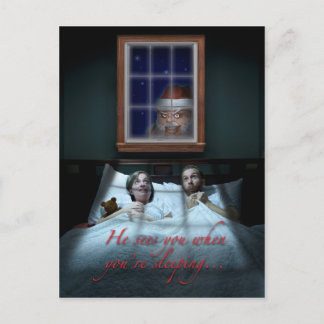 Tarjeta de Navidad espeluznante de Santa