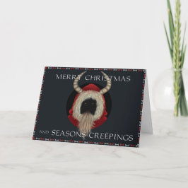 Tarjeta de Navidad espeluznante de Santa o de