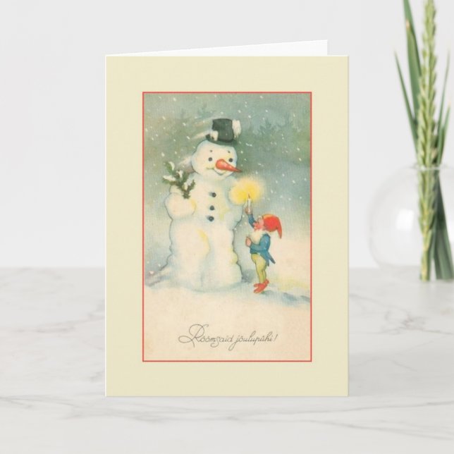 Tarjeta de Navidad estonia de Rõõmsaid Jõulupühi (Anverso)