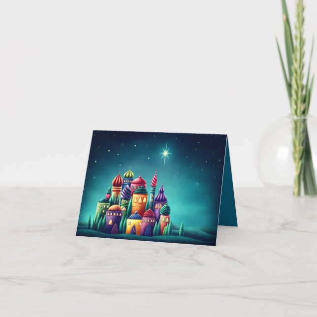 Tarjeta de navidad - Estrella de Belén (Anverso)
