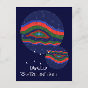Tarjeta de navidad. Estrellas de luz