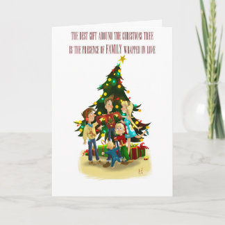 Tarjeta de navidad - Familia en Navidades