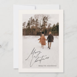 Tarjeta de Navidad Familiar con Foto