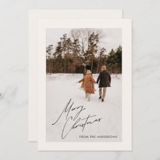 Tarjeta de Navidad Familiar con Foto