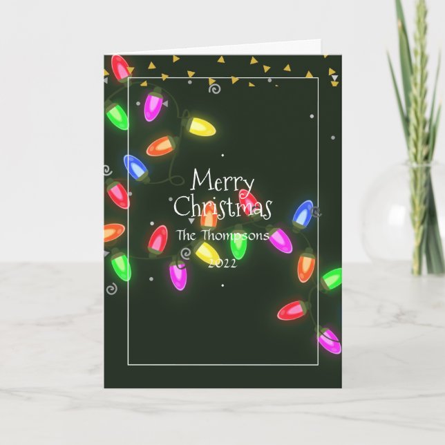 Tarjeta de Navidad familiar con foto (Anverso)