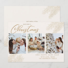Tarjeta de Navidad familiar con foto