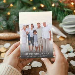 Tarjeta de Navidad Familiar con Foto