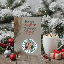 Tarjeta de Navidad familiar con foto