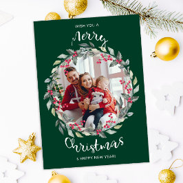 Tarjeta de Navidad familiar de la familia Green
