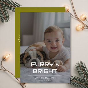 Tarjeta de Navidad familiar divertida y acogedora