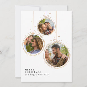 Tarjeta de Navidad familiar elegante y estética si