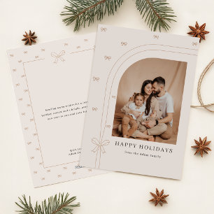 Tarjeta de Navidad Familiar Minimalista Feliz Fies