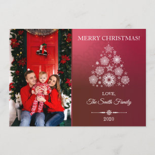 Tarjeta de Navidad familiar, tarjeta de felicitaci
