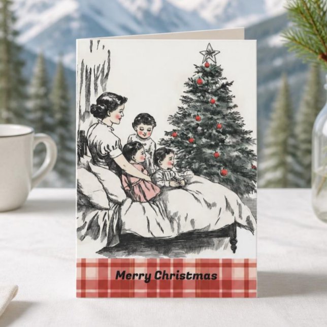 Tarjeta de Navidad familiar vintage (Subido por el creador)