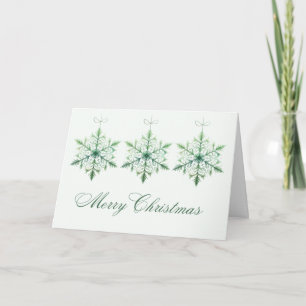 Tarjeta de Navidad Feliz con Copos de Nieve