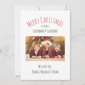 Tarjeta de Navidad Feliz con nombre personalizado