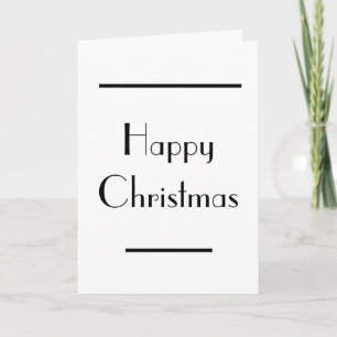 Tarjeta de Navidad Feliz con Tipografía Mínima Art