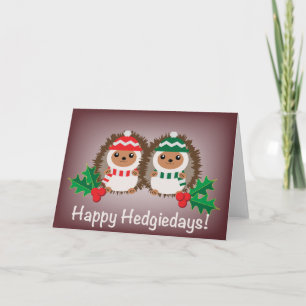 Tarjeta de Navidad Feliz Cumpleaños Erizo