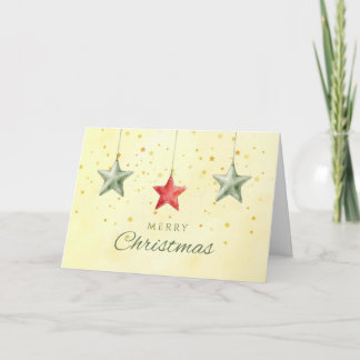 Tarjeta de Navidad Feliz de Estrellas