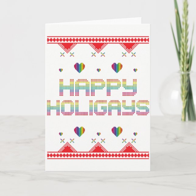 Tarjeta de Navidad feliz de Holigays (Anverso)