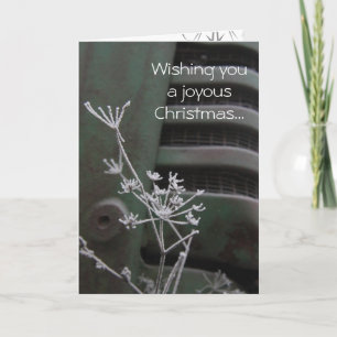 Tarjeta de Navidad feliz del tractor