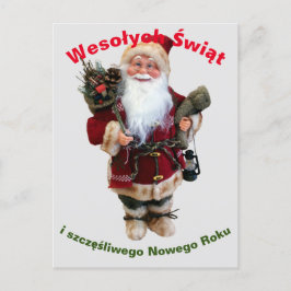 Tarjeta de Navidad Feliz en polaco Wesołych Świąt