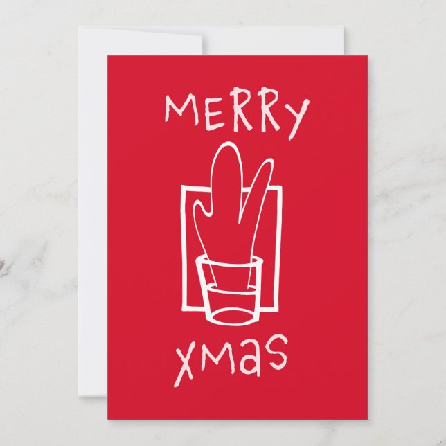 Tarjeta de Navidad Feliz Navidad (Anverso)