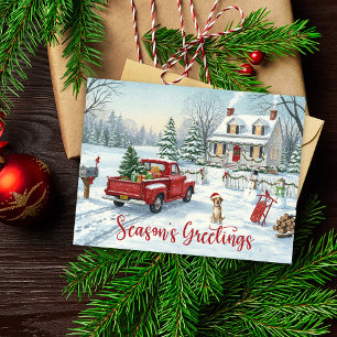 Tarjeta de Navidad Feliz Navidad Acuarela