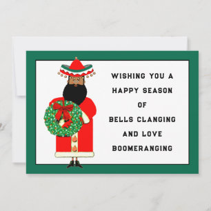 Tarjeta de Navidad Feliz Navidad Santa Mexicano