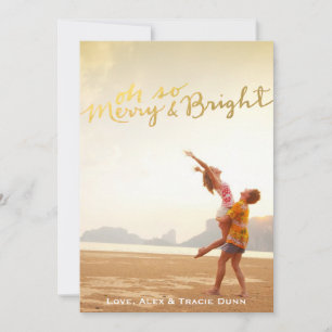 Tarjeta de Navidad feliz y brillante del falso