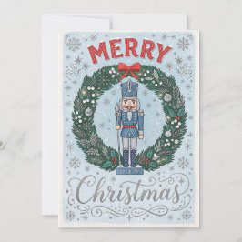 Tarjeta de Navidad festiva de estilo vintage