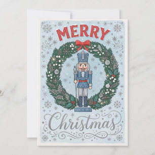 Tarjeta de Navidad festiva de estilo vintage