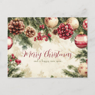 Tarjeta de Navidad festiva y elegante