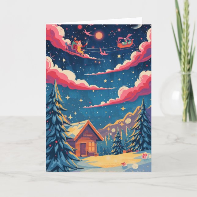 Tarjeta de navidad - Festividad mágica (Anverso)