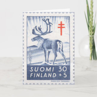 Tarjeta de Navidad finlandesa del reno