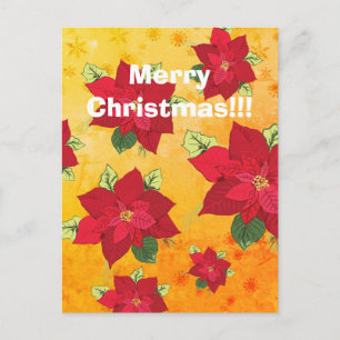 Tarjeta de Navidad Flor de Poinsettia